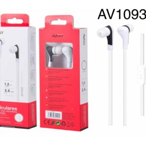 AURICULAR AVANT IN-EAR SILICONA CON MICROFONO NEGRO